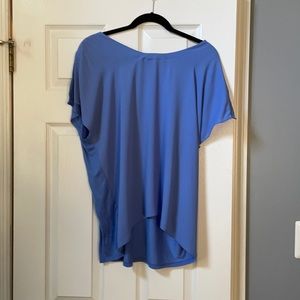 Loft mixed media split sleeve shirt